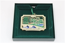 2009-2015 Augusta National Golf Club Gold Plated Christmas/Holiday Ornaments - Seven Total
