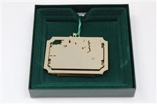 2009-2015 Augusta National Golf Club Gold Plated Christmas/Holiday Ornaments - Seven Total