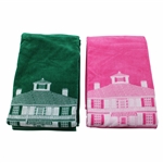 Augusta National Golf Club Employees Gift - Green & Pink Clubhouse Beach Towels