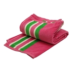 Augusta National Golf Club Employees Gift - Green & Pink Clubhouse Beach Towels
