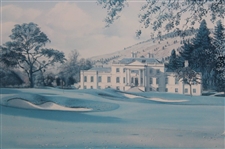 1997 'Loch Lomond GC Rossdhu House' Print Signed by Artist Graeme W. Baxter - Framed