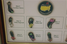 2014 Masters Tournament Limited Edition Hole Layout Pin Set in Original Box - Framed
