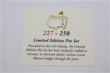 2016 Masters Tournament Limited Edition Masters Tickets & Badges Pin Set in Original Box