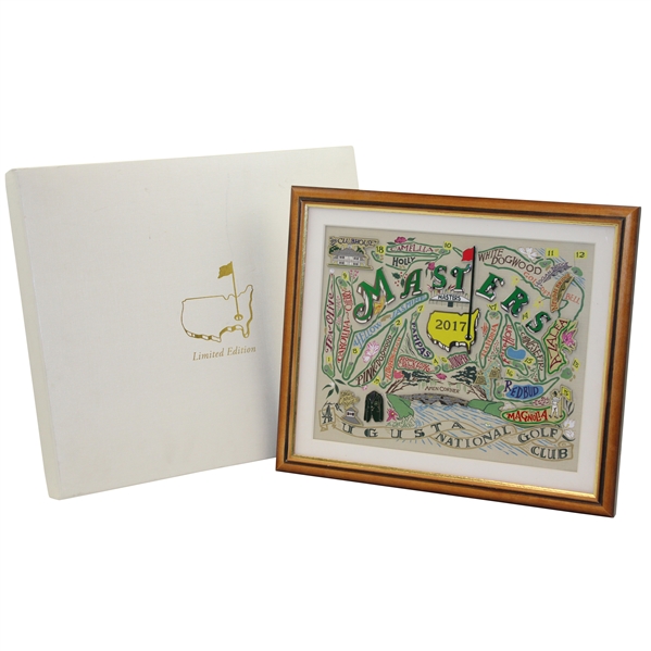 2017 Masters Tournament Limited Edition Landmarks Pin Set in Original Box - Framed
