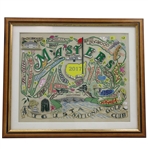 2017 Masters Tournament Limited Edition Landmarks Pin Set in Original Box - Framed