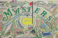 2017 Masters Tournament Limited Edition Landmarks Pin Set in Original Box - Framed
