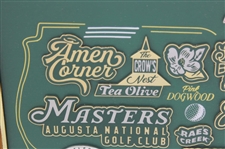 2018 Masters Tournament Limited Edition Landmarks in Logo Pin Set in Original Box - Framed