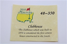 2010 Masters Tournament Ltd Ed Augusta National Clubhouse Coin #048/350 in Box w/Card