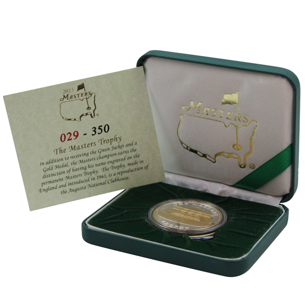 2015 Masters Tournament Ltd Ed The Masters Trophy Coin #29/350 in Box w/Card