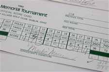 Norman, Price, O'Meara & Five (5) Others Signed 93 Memorial, 98 Byron Nelson, 98 Bellsouth & 98 Mercedes Classic Scorecards