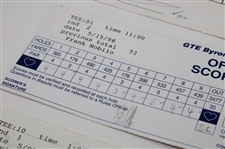 Norman, Price, O'Meara & Five (5) Others Signed 93 Memorial, 98 Byron Nelson, 98 Bellsouth & 98 Mercedes Classic Scorecards