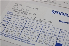 Baker Finch, Daly, Lyle & Five (5) Others Signed 98 Bellsouth Classic, 93 Memorial, 98 Mastercard Colonial Scorecards