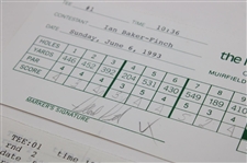 Baker Finch, Daly, Lyle & Five (5) Others Signed 98 Bellsouth Classic, 93 Memorial, 98 Mastercard Colonial Scorecards