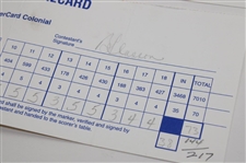 Faldo, Clarke, Calcavecchia & Seven (7) Others Signed 98 Players Championship, 95 & 98 Buick Classic, 98 Doral-Ryder Open & 99 Mastercard Colonial Scorecards