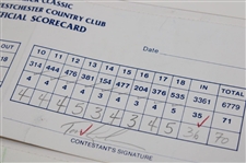 Faldo, Clarke, Calcavecchia & Seven (7) Others Signed 98 Players Championship, 95 & 98 Buick Classic, 98 Doral-Ryder Open & 99 Mastercard Colonial Scorecards