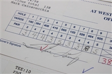 Faldo, Clarke, Calcavecchia & Seven (7) Others Signed 98 Players Championship, 95 & 98 Buick Classic, 98 Doral-Ryder Open & 99 Mastercard Colonial Scorecards