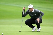 Jordan Spieth Dual Signed Match Used White Golf Cleats w/Locker Sign - 2025 Genesis Invitational JSA ALOA