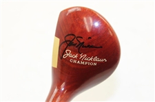 Jack Nicklaus Signed MacGregor 'Jack Nicklaus Champion' 813W Persimmon Fancy Face 4 Wood JSA ALOA
