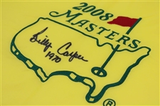 Billy Casper Signed 2008 Masters Embroidered Flag w/1970 JSA ALOA