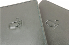 Four (4) 2017 “I am member of “Arnie’s Army” Pins w/Two(2) Leather Masters Scorecard Holders w/Card & Pencil
