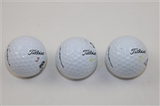 Bob Goalby, Tommy Aaron & Charles Coody Signed Masters Logo Golf Balls JSA ALOA