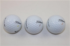 Doug Ford, Billy Casper & Jack Burke Signed Masters Logo Golf Balls JSA ALOA