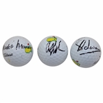 Mark OMeara, Craig Stadler & Charl Schwartzel Signed Masters Logo Golf Balls JSA ALOA