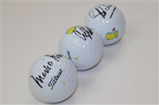 Mark O'Meara, Craig Stadler & Charl Schwartzel Signed Masters Logo Golf Balls JSA ALOA