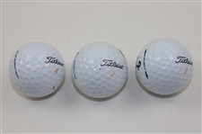 Ian Woosnam, Fred Couples & Nick Faldo Signed Masters Logo Golf Balls JSA ALOA