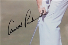 Arnold Palmer Signed Putting Photo JSA ALOA