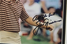 Jack Nicklaus Signed Raising Putter Matted Photo Beckett #AC61311