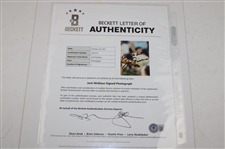 Jack Nicklaus Signed Raising Putter Matted Photo Beckett #AC61311