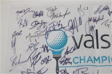 Tiger Woods, Rory & Field Signed Valspar Championship Flag JSA ALOA