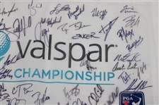 Tiger Woods, Rory & Field Signed Valspar Championship Flag JSA ALOA