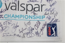 Tiger Woods, Rory & Field Signed Valspar Championship Flag JSA ALOA