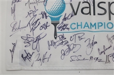 Tiger Woods, Rory & Field Signed Valspar Championship Flag JSA ALOA