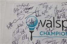 Rahm, DJ, Dufner & Field Signed Valspar Championship Flag JSA ALOA
