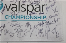 Rahm, DJ, Dufner & Field Signed Valspar Championship Flag JSA ALOA