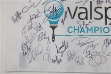 Rahm, DJ, Dufner & Field Signed Valspar Championship Flag JSA ALOA