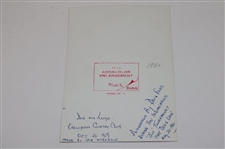 Doug Ford Signed 1959 Photo with Lloyd Mangrum - Joe McKenzie Kodak Photo JSA ALOA