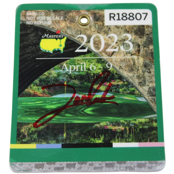 Jon Rahm Signed 2023 Masters Tournament SERIES Badge #R18807 JSA ALOA