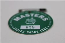 1962 Masters Tournament SERIES Badge #628 - Arnold Palmer Winner