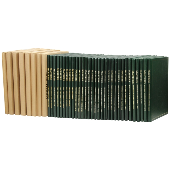 Complete 1978-2016 Run of Thirty-Eight (38) Masters Tournament Green Annual Books