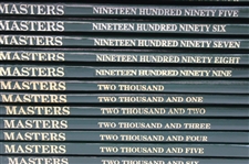 Complete 1978-2016 Run of Thirty-Eight (38) Masters Tournament Green Annual Books