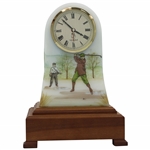 Vintage Fenton Glass Clock With Stand