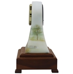 Vintage Fenton Glass Clock With Stand