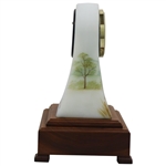 Vintage Fenton Glass Clock With Stand