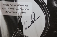 Arnold Palmer Signed Poster w/ Father Deke Palmer JSA ALOA