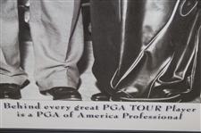 Arnold Palmer Signed Poster w/ Father Deke Palmer JSA ALOA