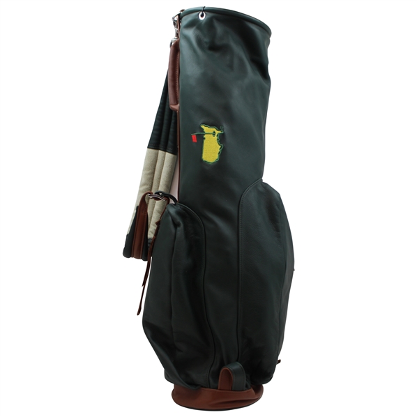 Augusta National GC Masters Exclusive Green Leather MacKenzie Golf Bag w/Headcovers, Pouch & Rain Cover